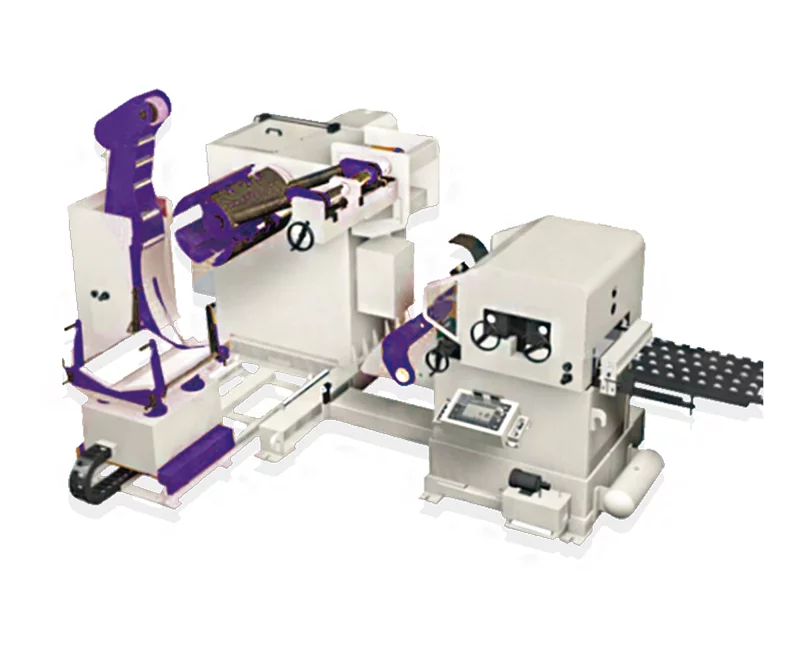 Three-in-one leveling and feeding machine - for thick plates